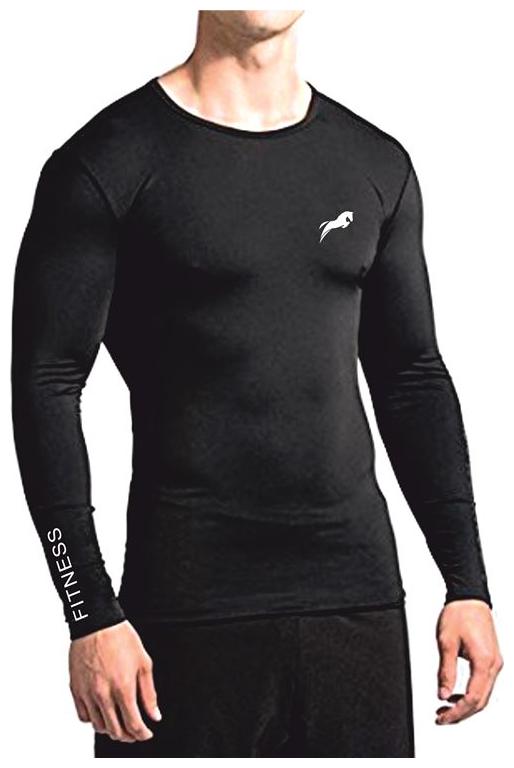 

JUST RIDER Men Black Body fit Cotton Lycra Round neck T-Shirt - Pack Of 1