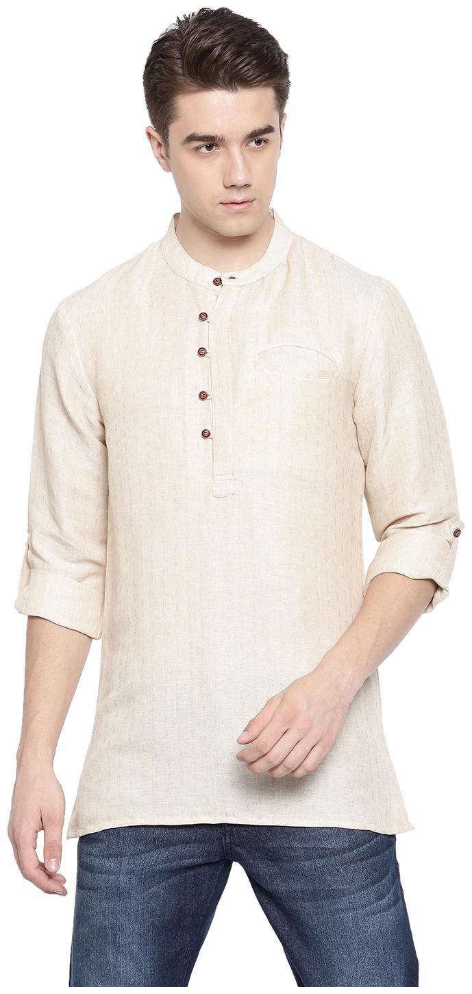

Riders Men Beige Regular Fit Kurta