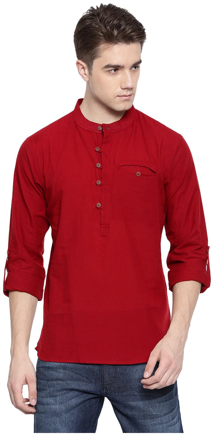 

Riders Men Red Regular Fit Kurta