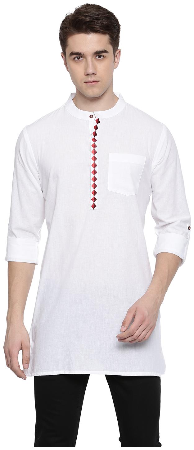 

Riders Mens Embroidery Solid Kurta