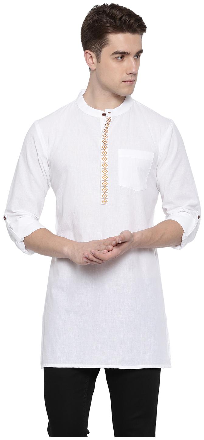 

Riders Mens Embroidery Solid Kurta