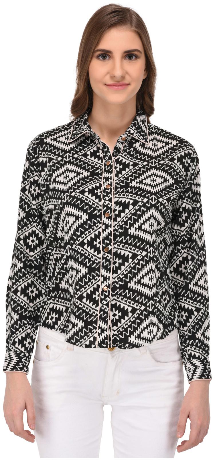 

Rigo Women Printed Regular top - Black