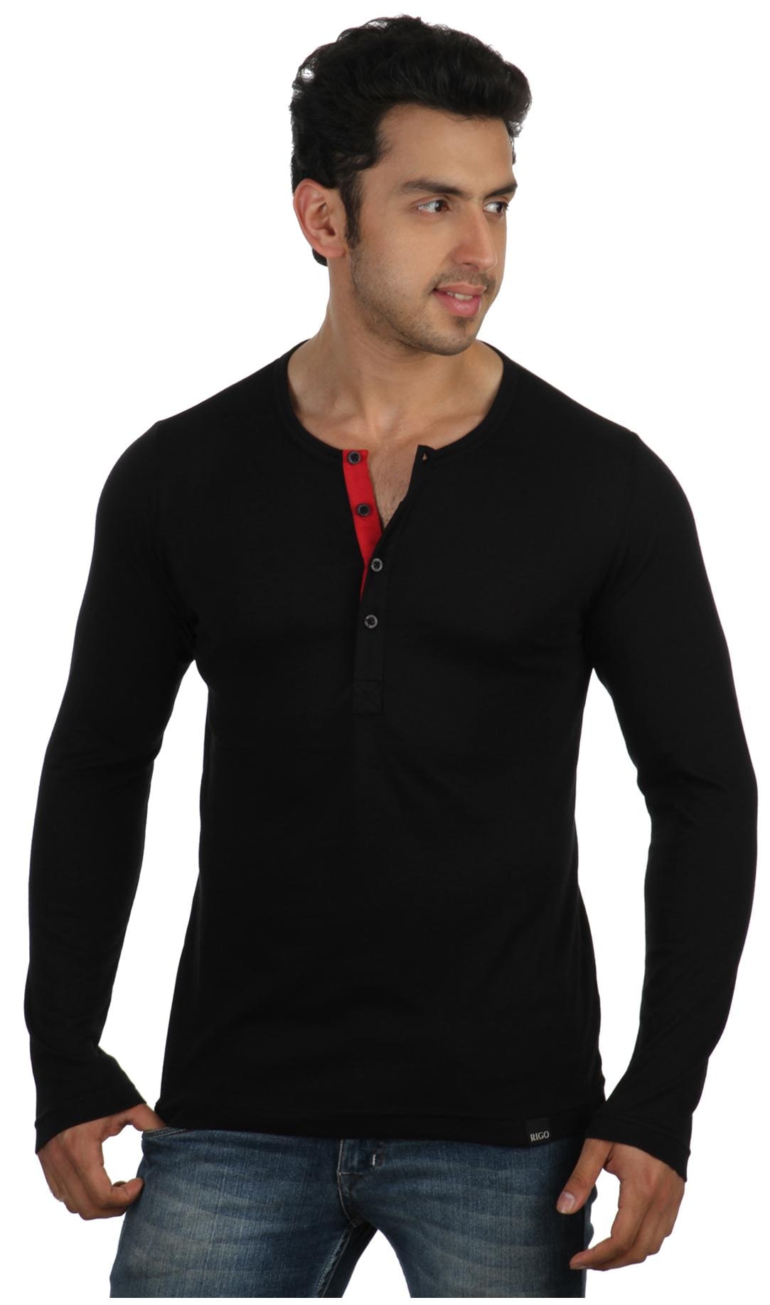 

Rigo Men Black Regular fit Cotton Round neck T-Shirt - Pack Of 1