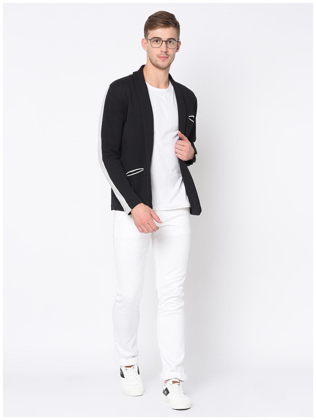 

RIGO Men Black Shawl collar Cardigan