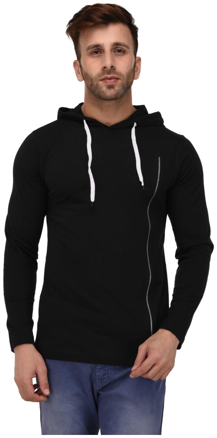 

Rigo Men Black Slim fit Cotton Hood T-Shirt - Pack Of 1