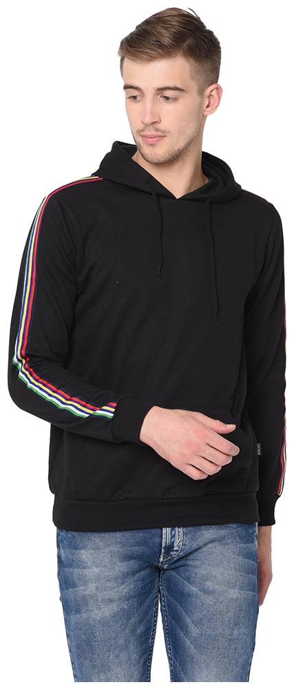 

RIGO Men Black Hooded Hoodie