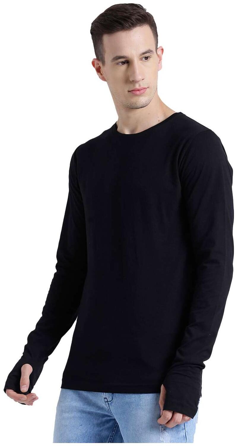 

Rigo Men Black Slim fit Cotton Round neck T-Shirt - Pack Of 1