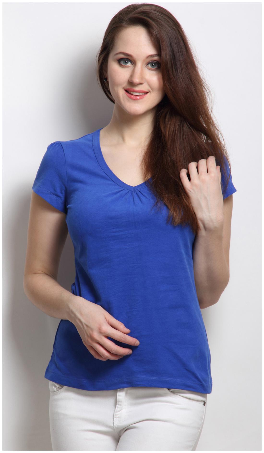 

RIGO Women Brown Slim fit Mandarin collar Cotton T shirt