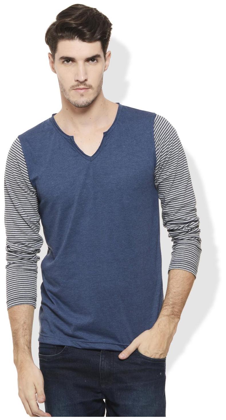 

Rigo Men Blue Slim fit Cotton Round neck T-Shirt - Pack Of 1