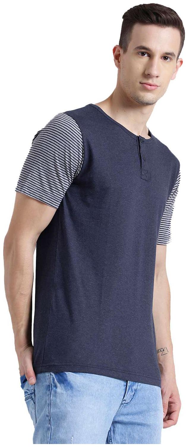 

Rigo Men Blue Slim fit Cotton V neck T-Shirt - Pack Of 1