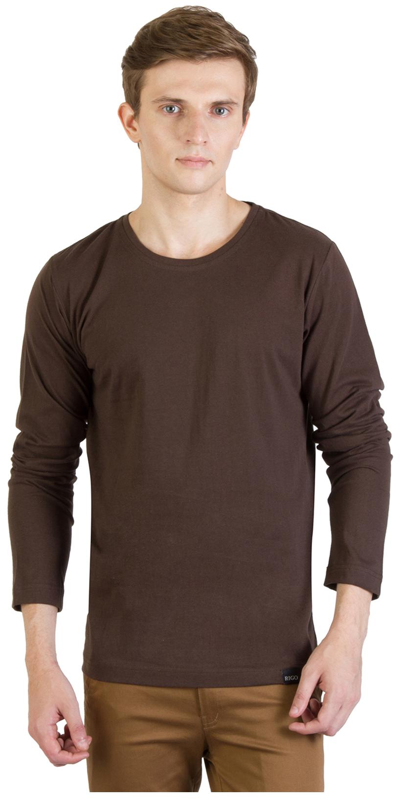 

Rigo Men Brown Slim fit Cotton Round neck T-Shirt - Pack Of 1