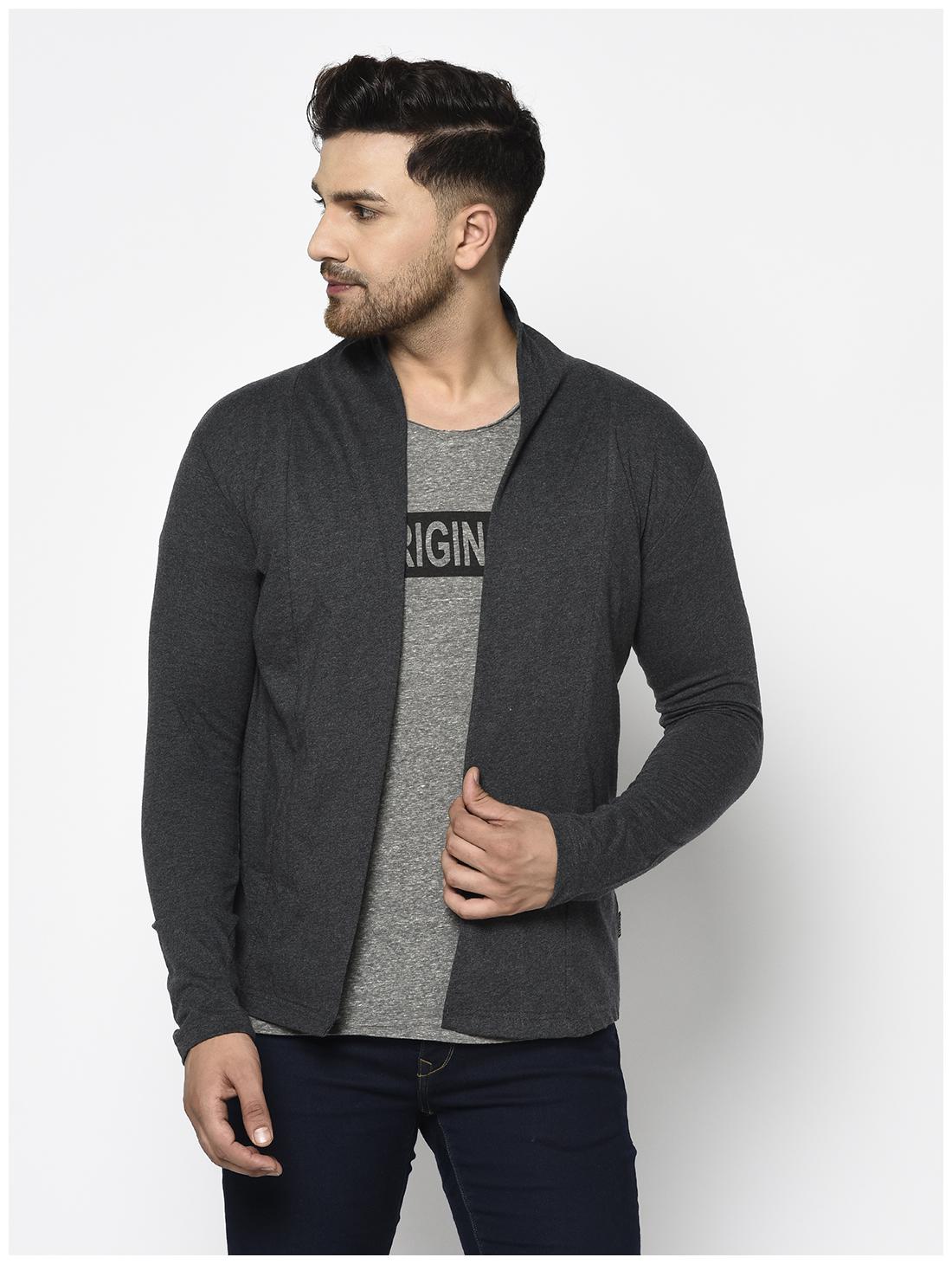 

RIGO Men Grey Solid Shrug