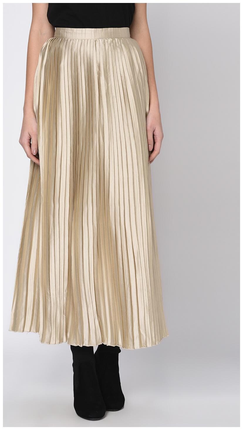 

RIGO Self design Skorts Midi Skirt - Gold