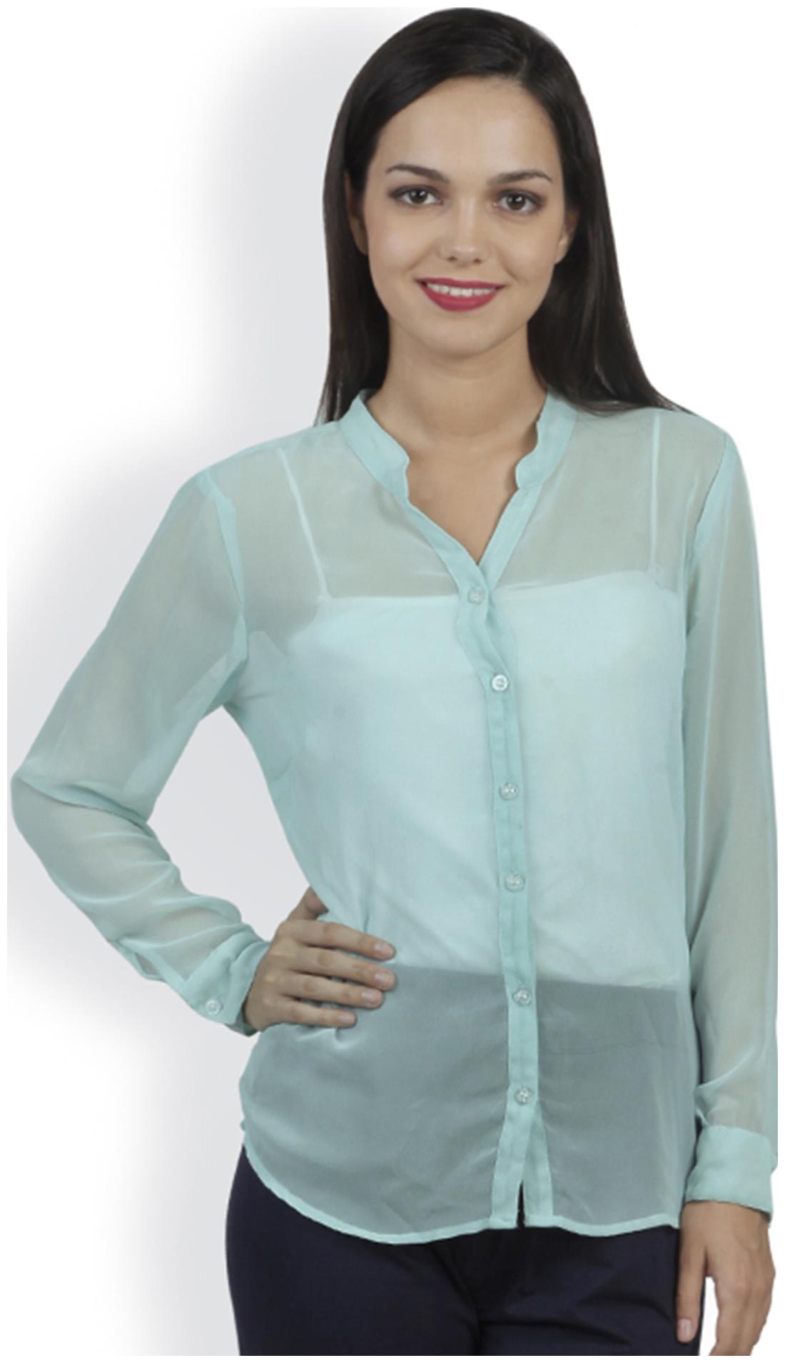 

RIGO Women Green Regular Fit Shirt