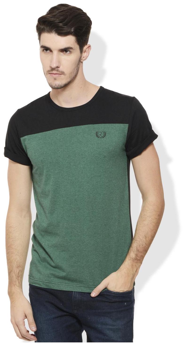 

Rigo Men Green Slim fit Cotton Round neck T-Shirt - Pack Of 1