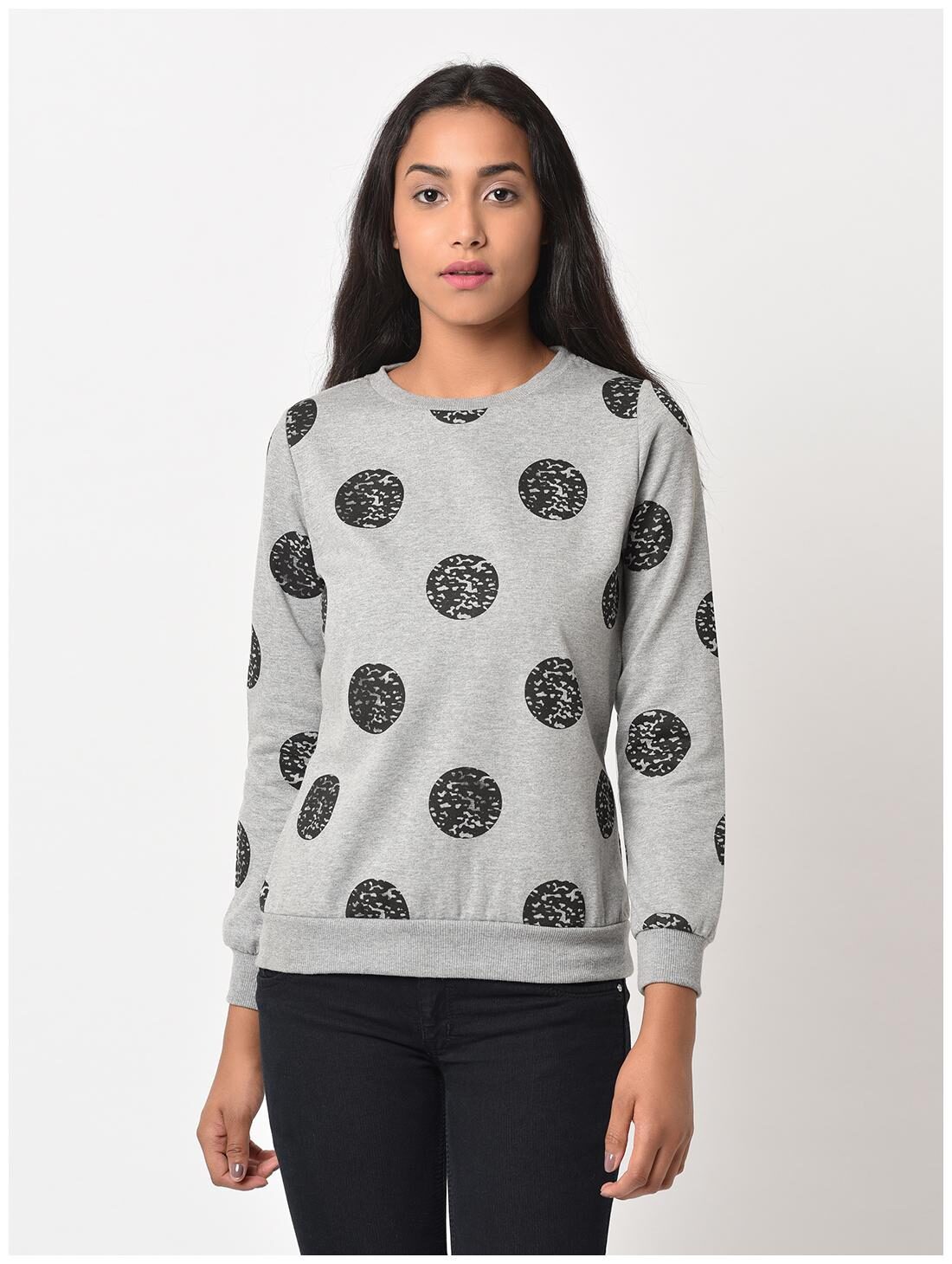 

RIGO Women Printed Sweatshirt - Grey