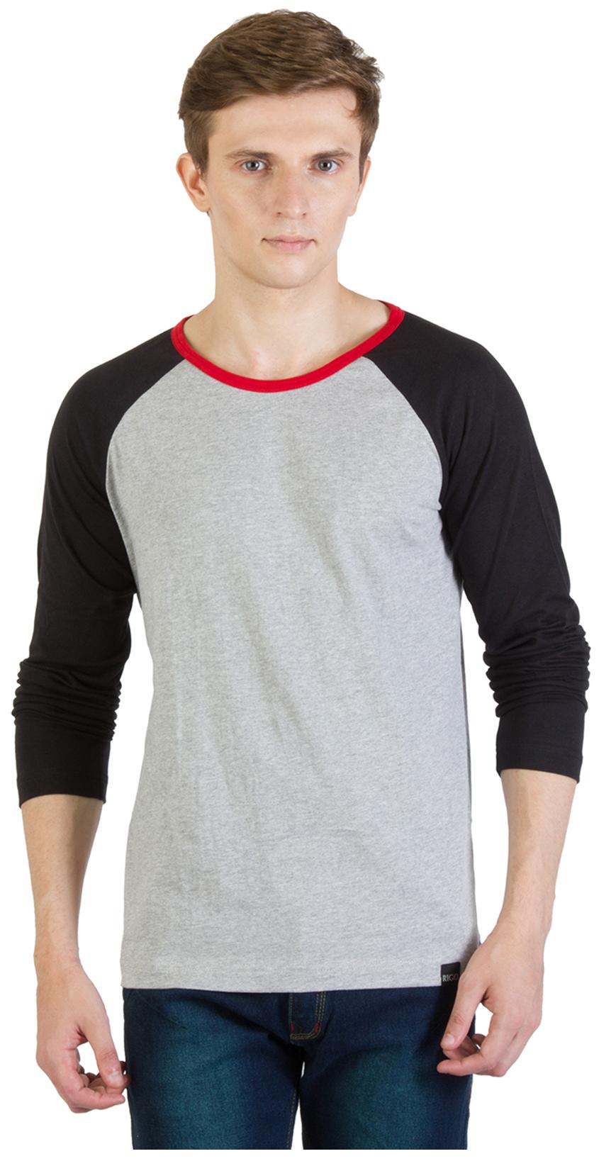 

Rigo Men Grey Slim fit Cotton Round neck T-Shirt - Pack Of 1