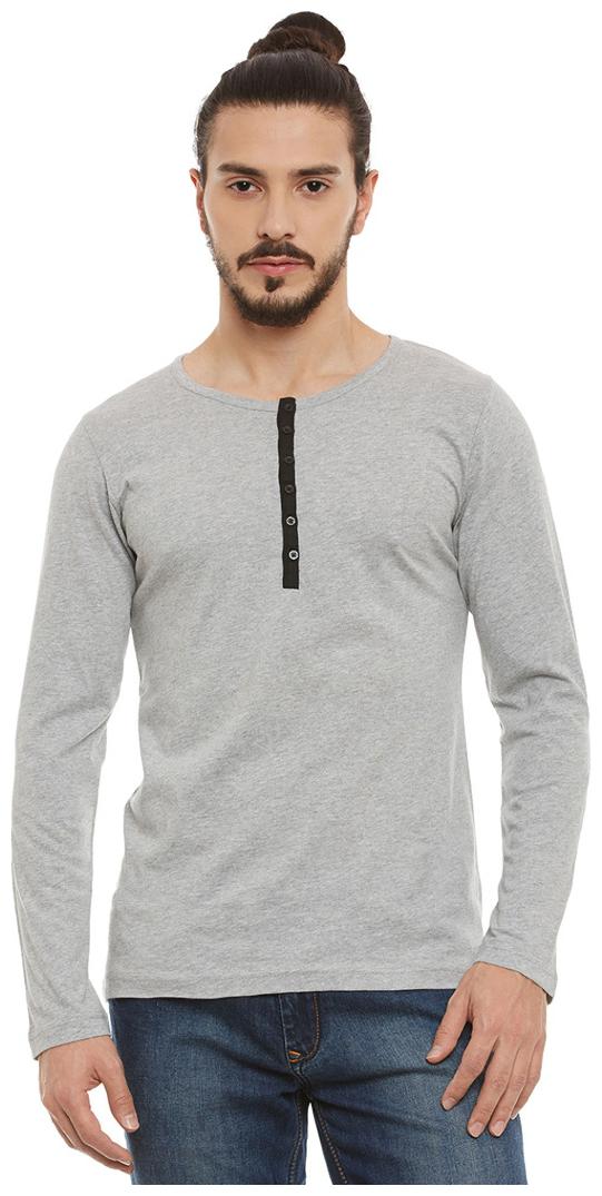 

Rigo Men Grey Regular fit Cotton Round neck T-Shirt - Pack Of 1