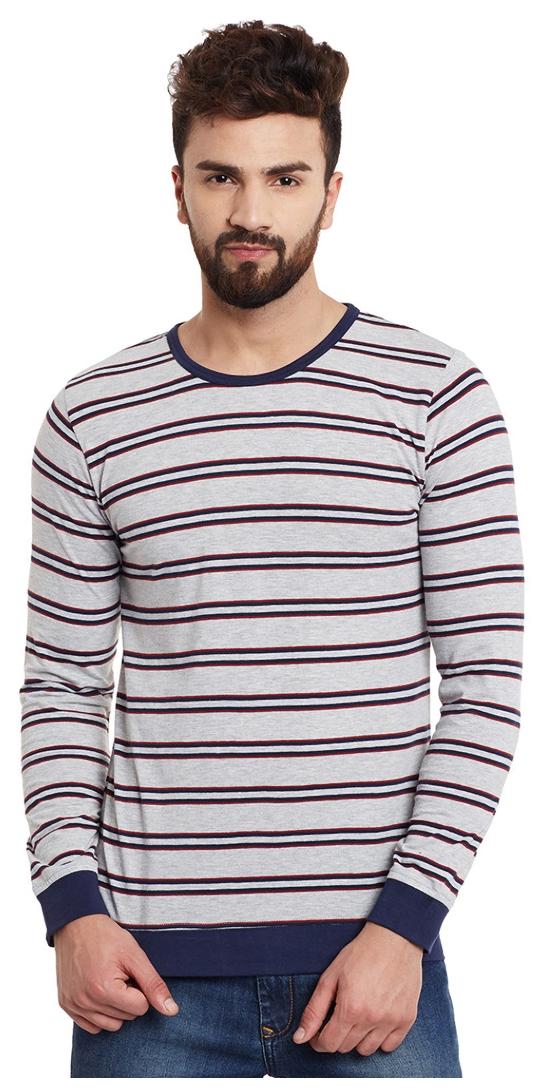 

Rigo Men Grey Slim fit Cotton Round neck T-Shirt - Pack Of 1