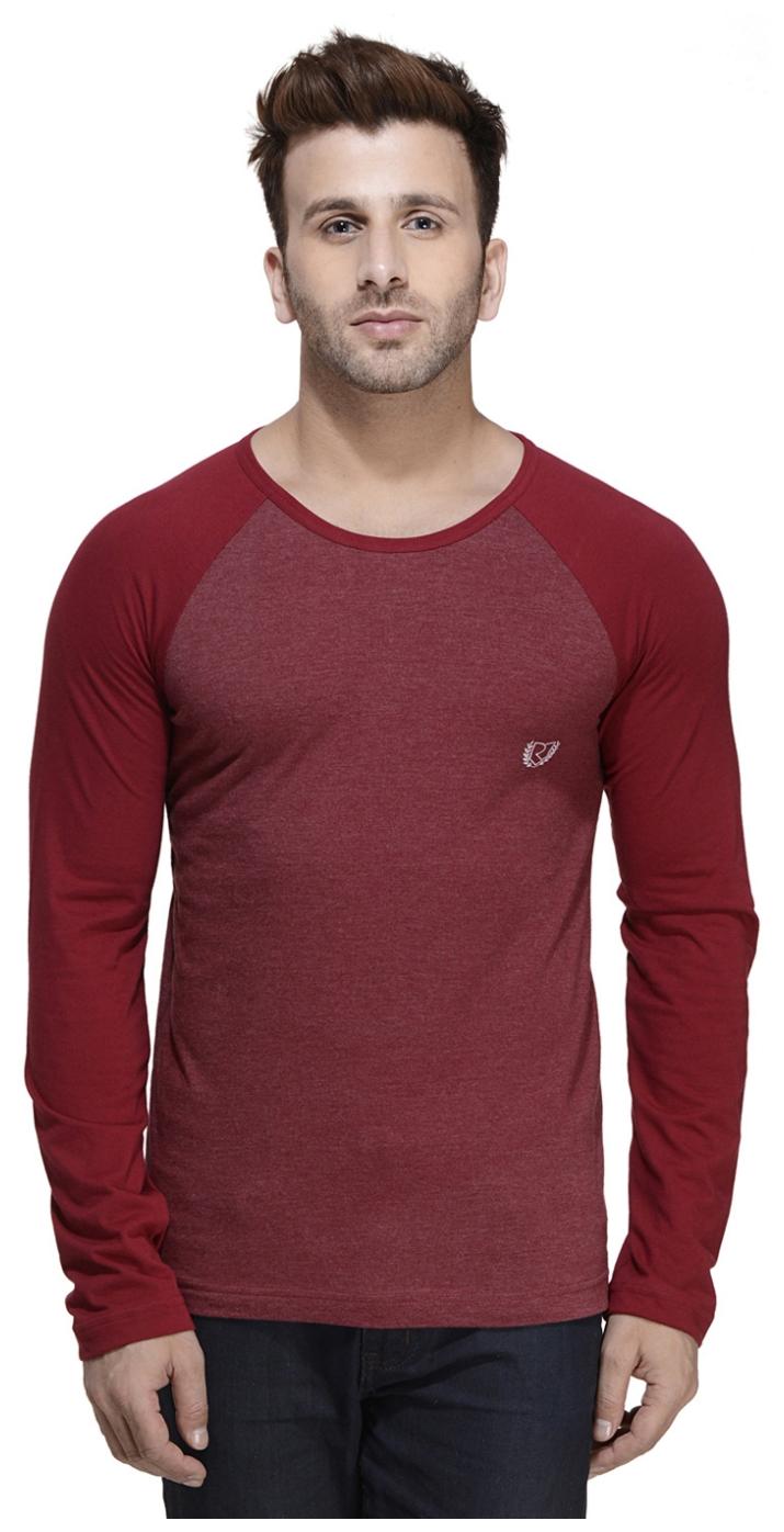

Rigo Men Maroon Slim fit Cotton Round neck T-Shirt - Pack Of 1