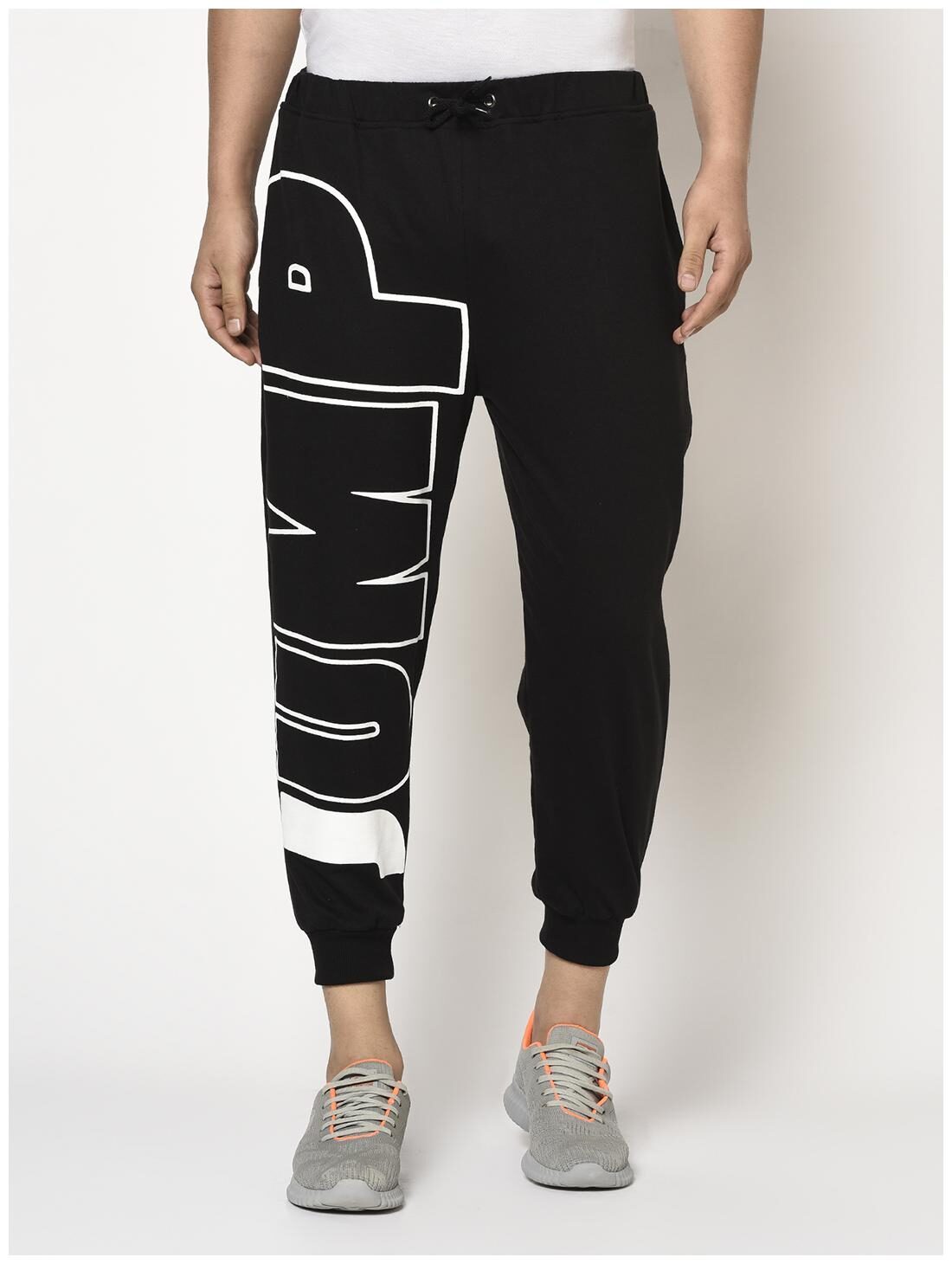 

Rigo Men Cotton Printed Regular Fit Joggers (Black)