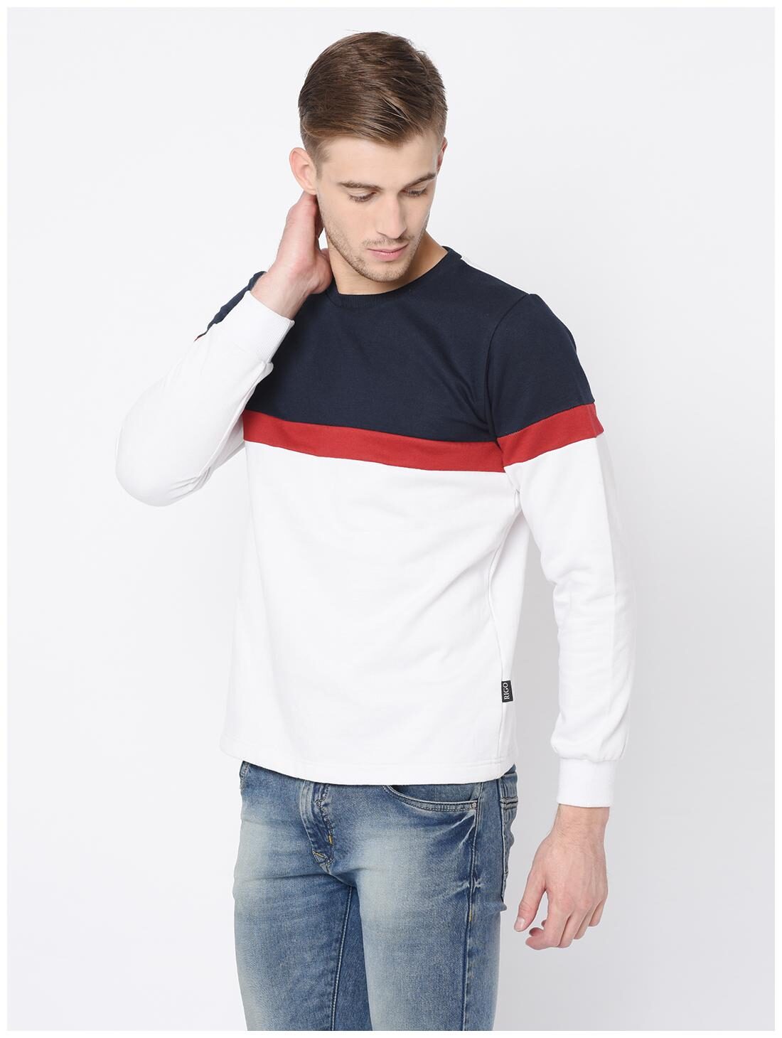 

RIGO Men Solid Cotton Multi Sweatshirt