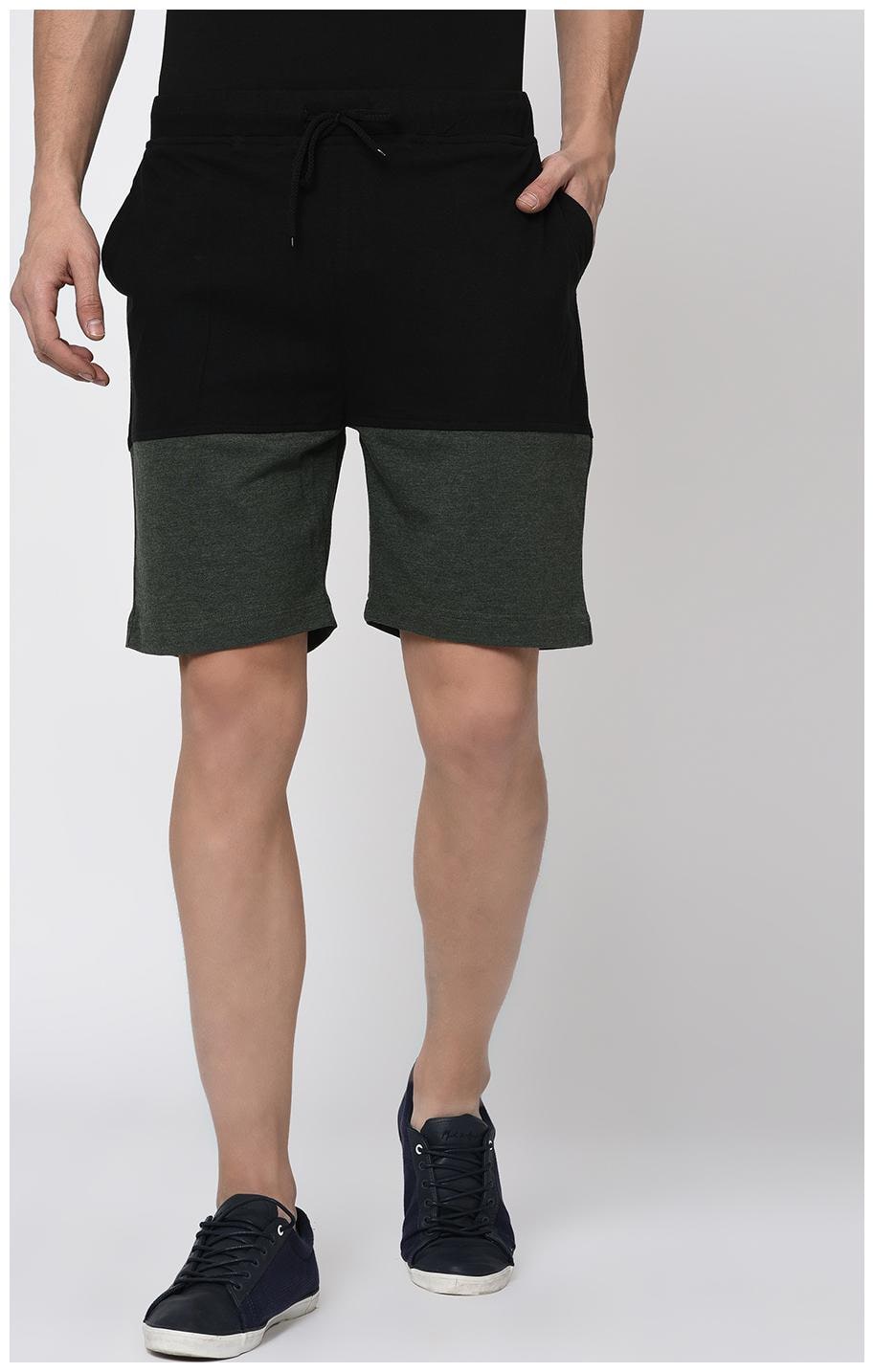 

Rigo Multi Melange Half Half Knitted Shorts For Men