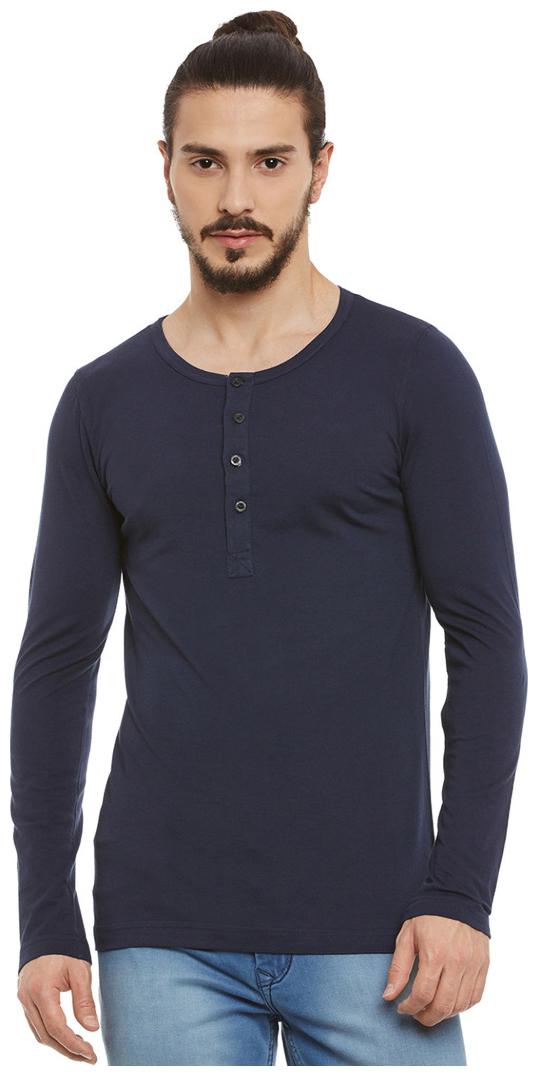 

Rigo Men White Regular fit Cotton Henley neck T-Shirt - Pack Of 1