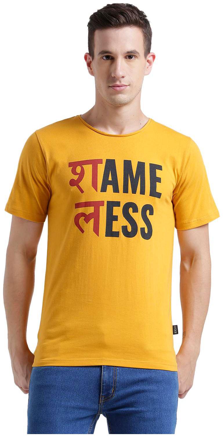 

Rigo Shopkeeper By GG Mustard SHAMELESS Printed Tshirt-Half