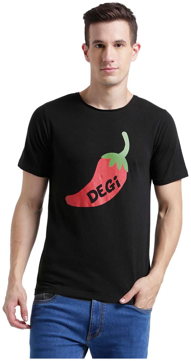 

Rigo Shopkeeper By GG Black MIRCH Printed Tshirt-Half