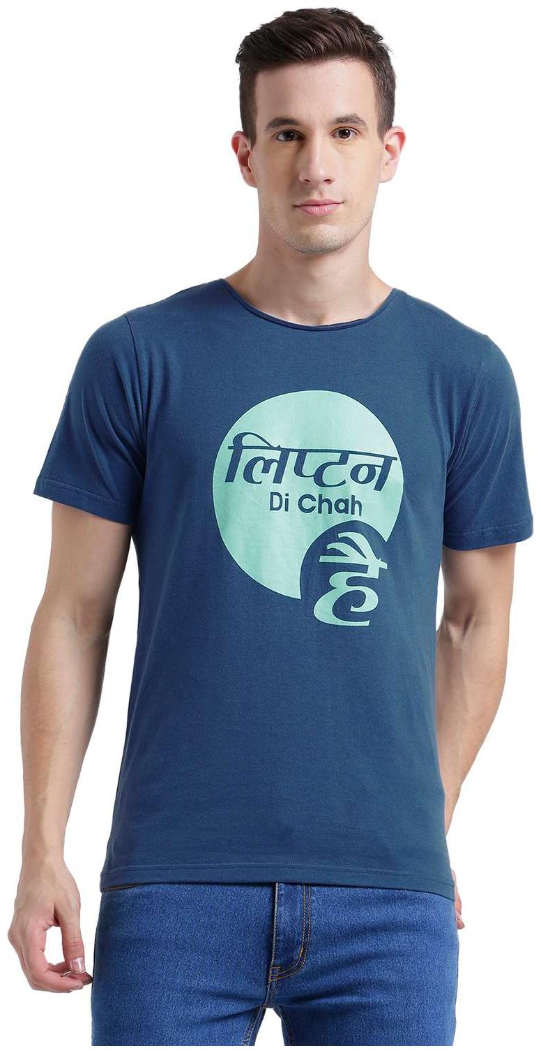

Rigo Men Blue Regular fit Cotton Round neck T-Shirt - Pack Of 1