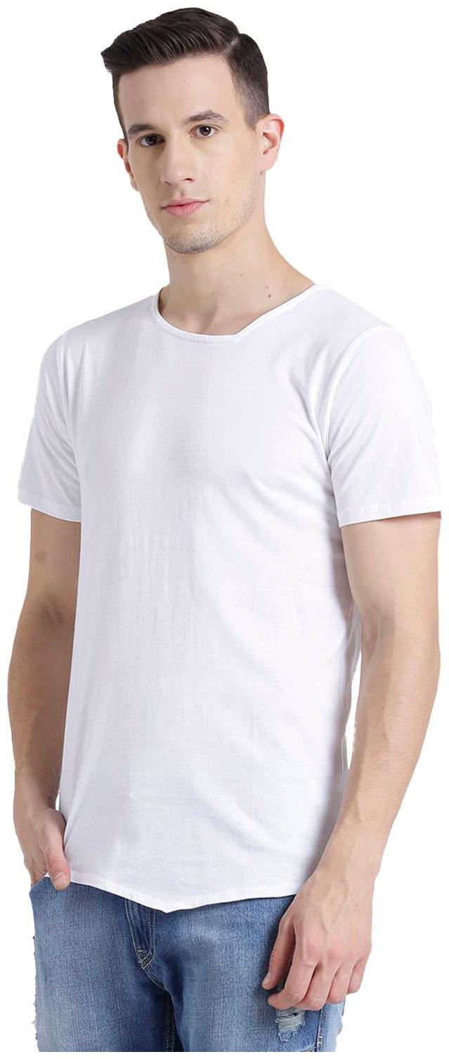 

Rigo Men White Slim fit Cotton Round neck T-Shirt - Pack Of 1