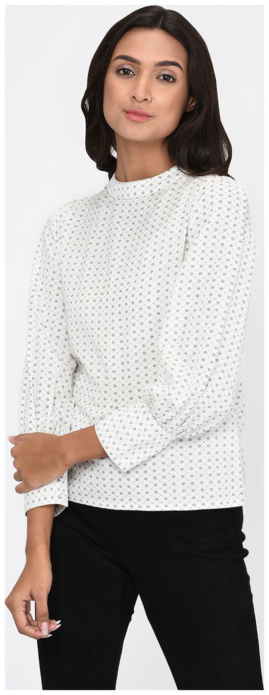 

RIGO Women White Slim fit Mock neck Viscose rayon Tank top