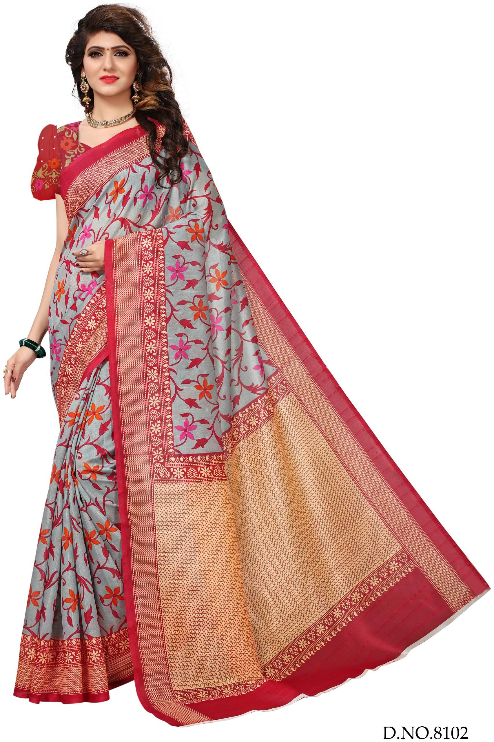 

Riti Riwaz Sarees Floral Print Multicolor And Green Coloured Kalamkari Art Silk Traditional Festive Wear Women Saree Sari