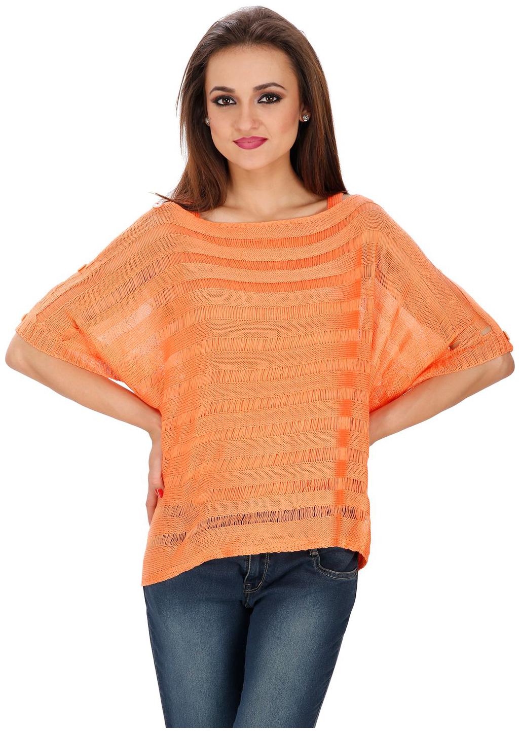 

SVTADA COLLECTION Women Solid Regular top - Orange