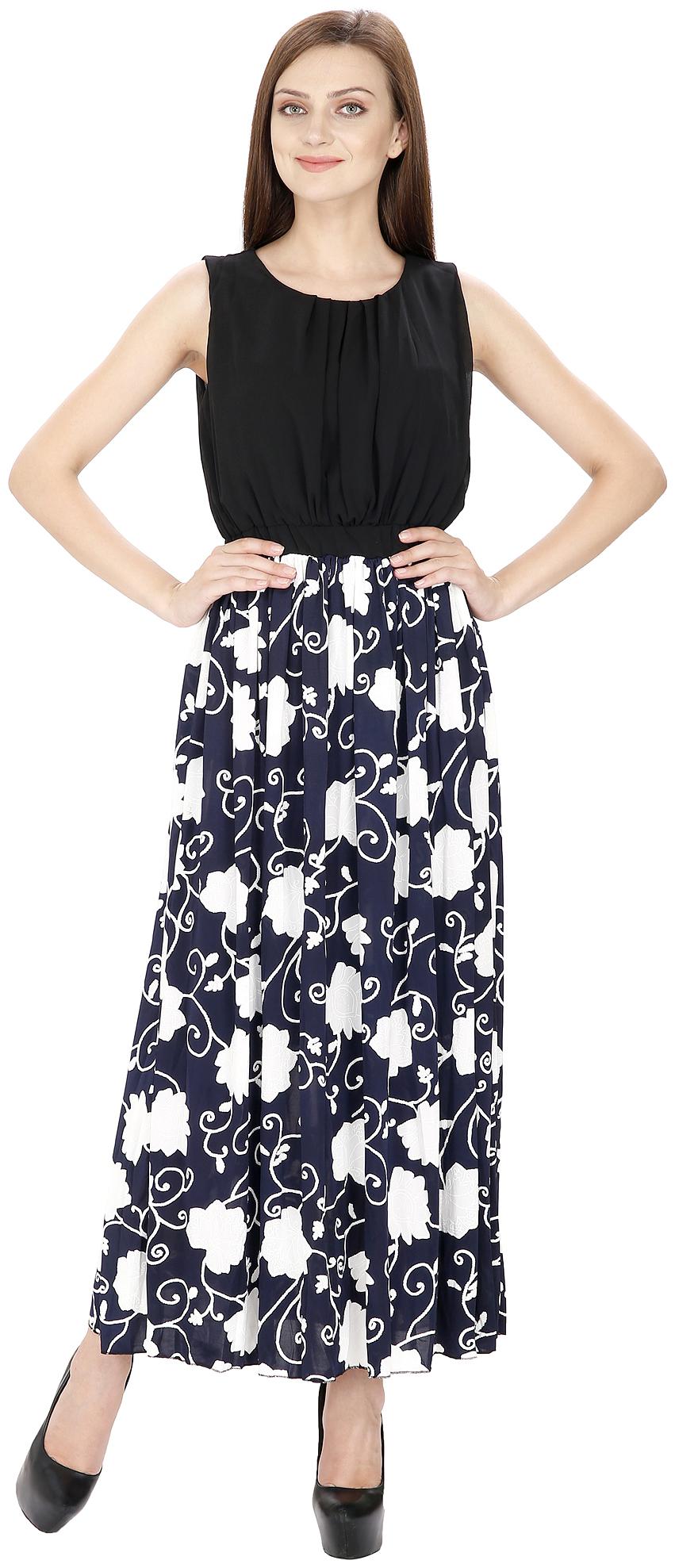 

SVTADA COLLECTION Blue Floral Maxi dress