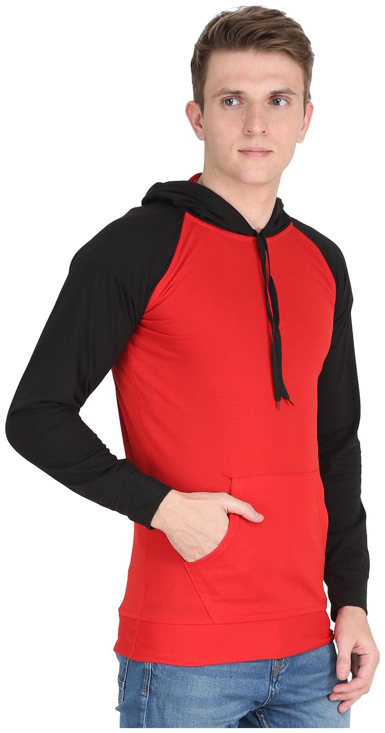 

RIVER HILL Men Red Regular fit Cotton Blend Hood T-Shirt - Pack Of 1