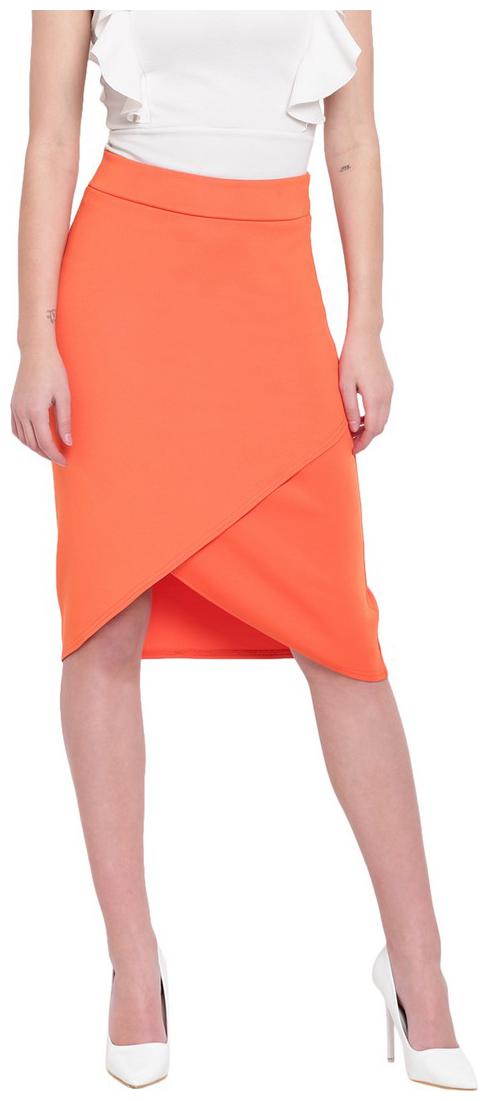 

RIVI Solid Wrap skirt Midi Skirt - Orange