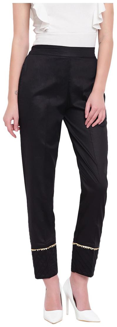 

RIVI Women Black Regular fit Regular trousers