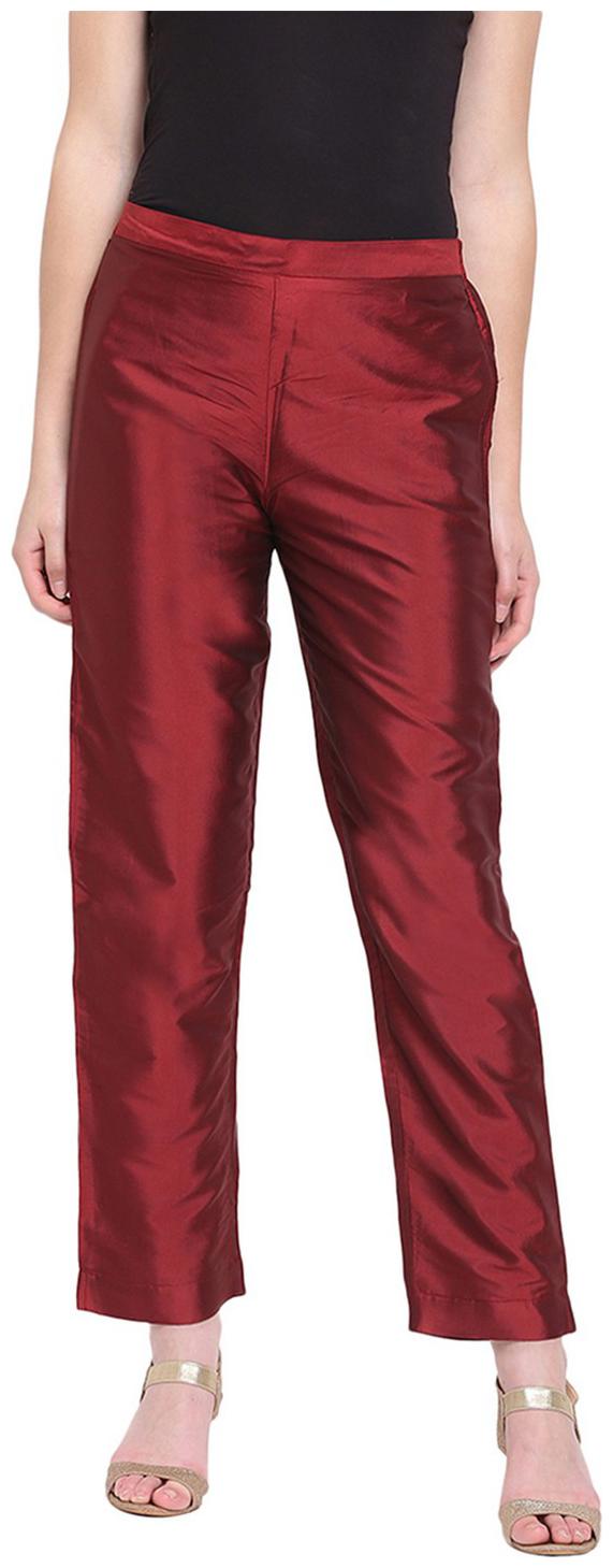 

RIVI Women Maroon Regular fit Regular trousers