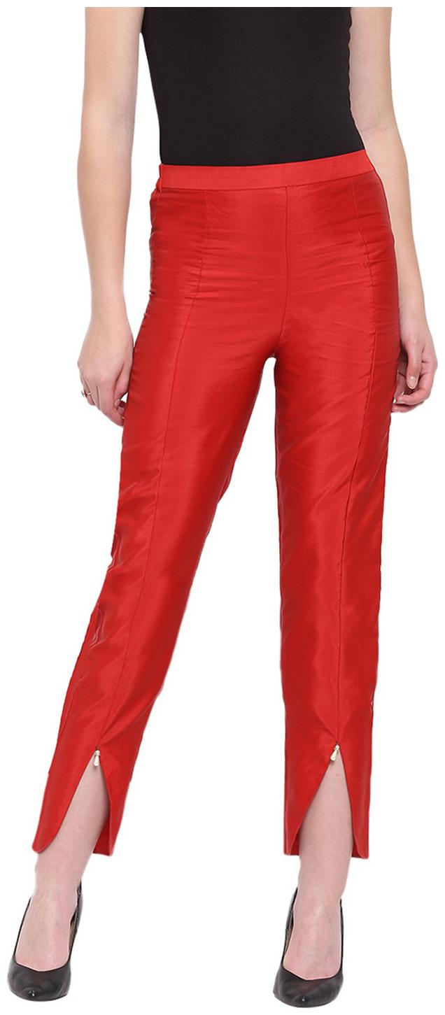 

RIVI Women Maroon Regular fit Regular trousers