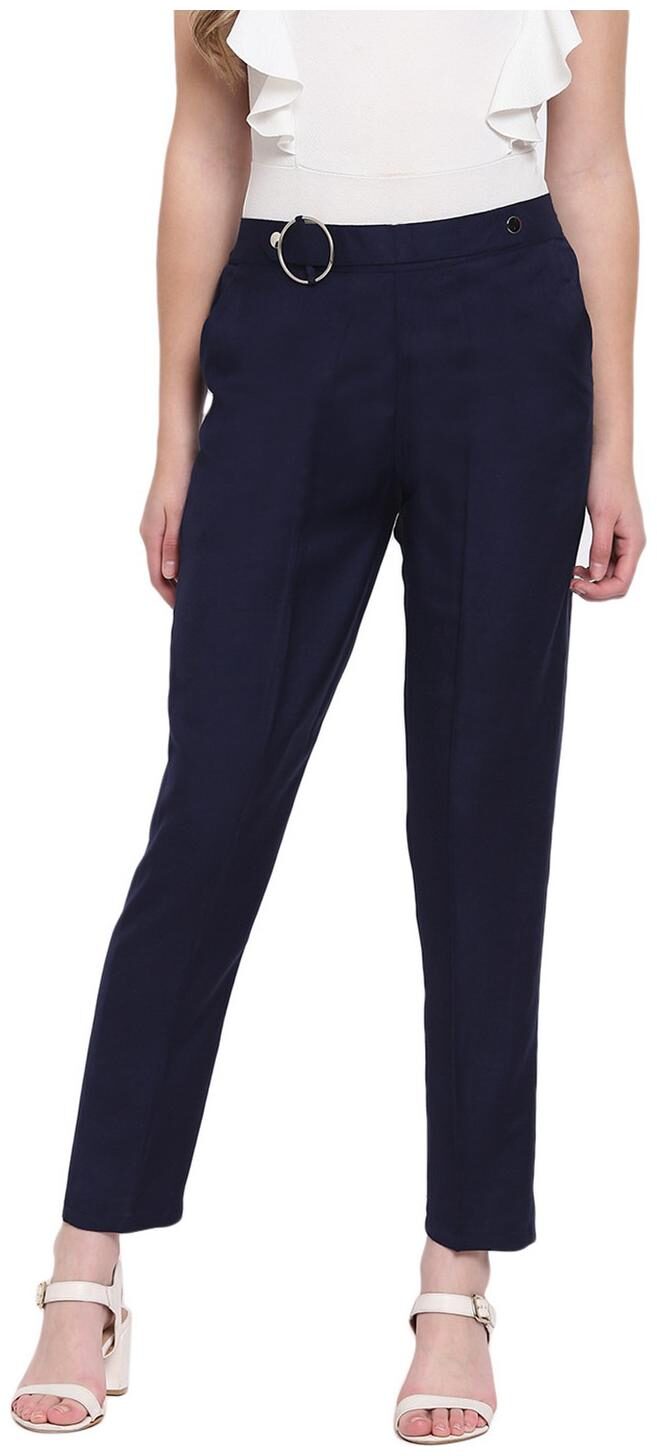 

RIVI Women Blue Regular fit Regular trousers