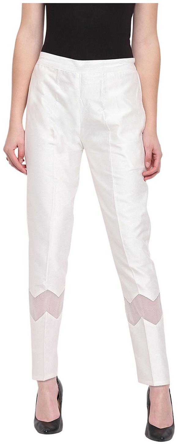 

RIVI Women White Regular fit Regular trousers