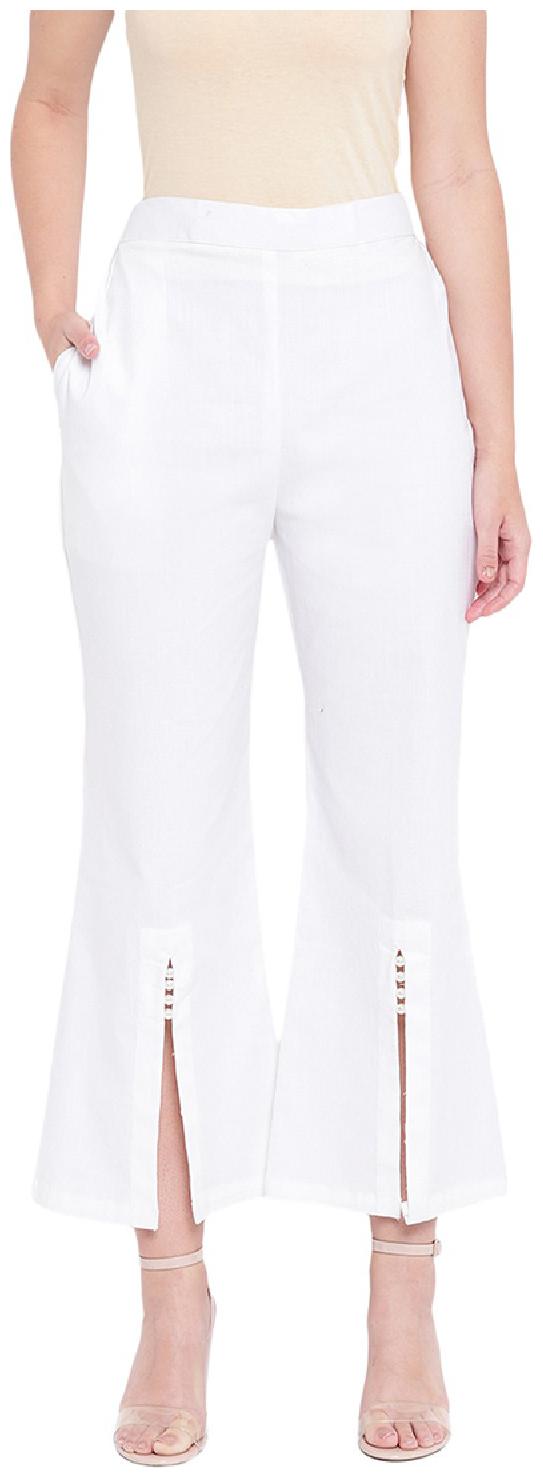 

RIVI Women White Regular fit Regular trousers