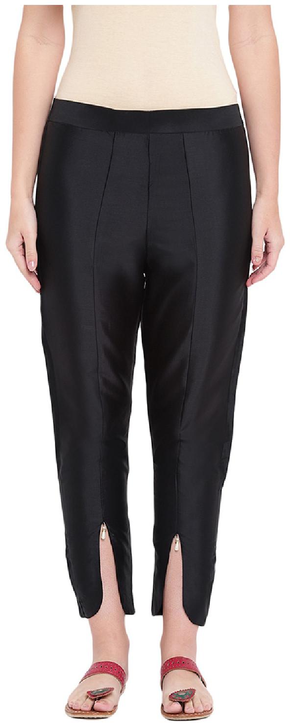 

RIVI Women Black Regular fit Regular trousers