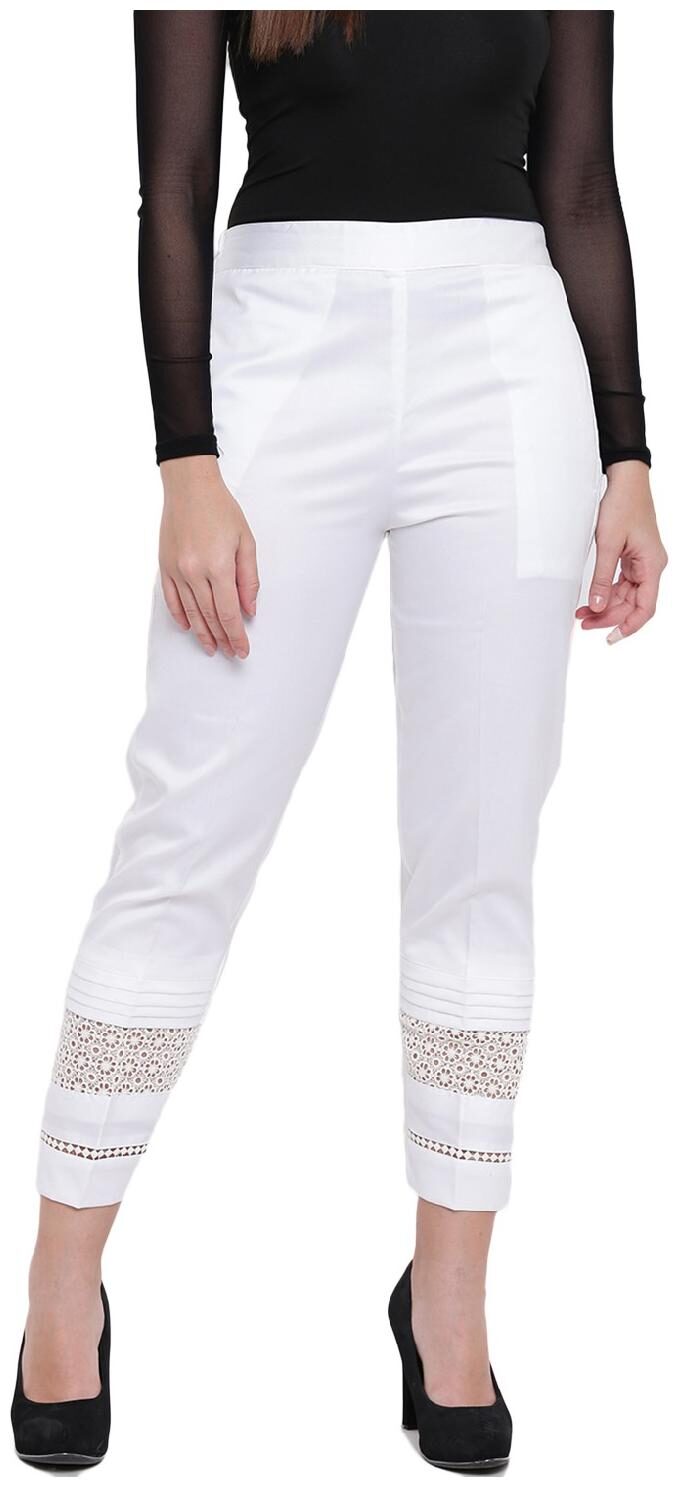 

RIVI Women White Regular fit Regular trousers