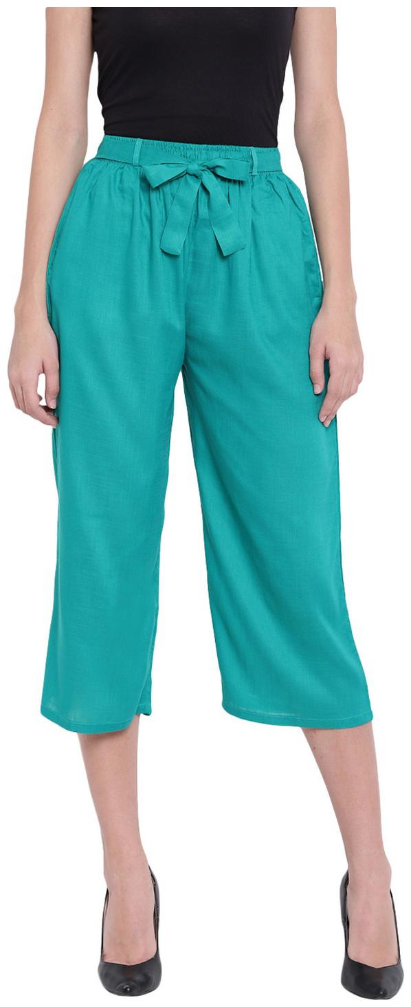 

RIVI Women Turquoise Regular fit Regular trousers