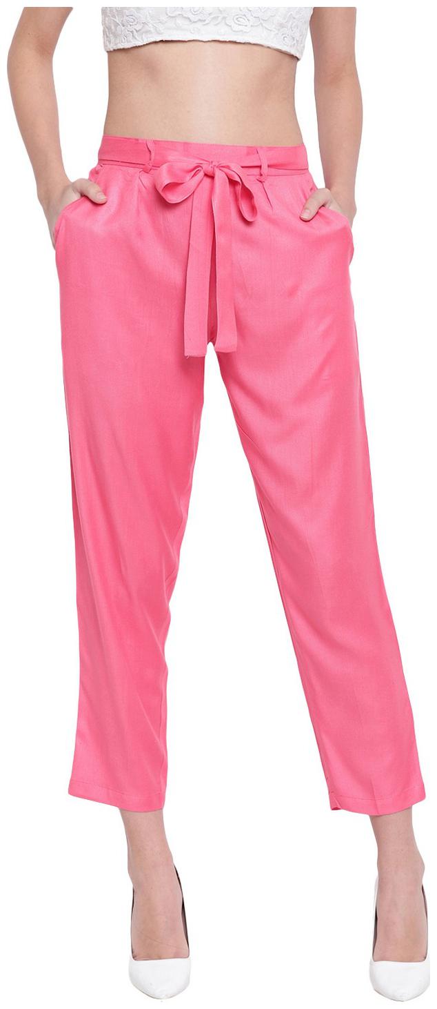 

RIVI Women Pink Regular fit Regular trousers