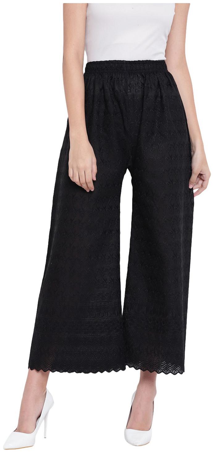 

RIVI Women Black Regular fit Regular trousers