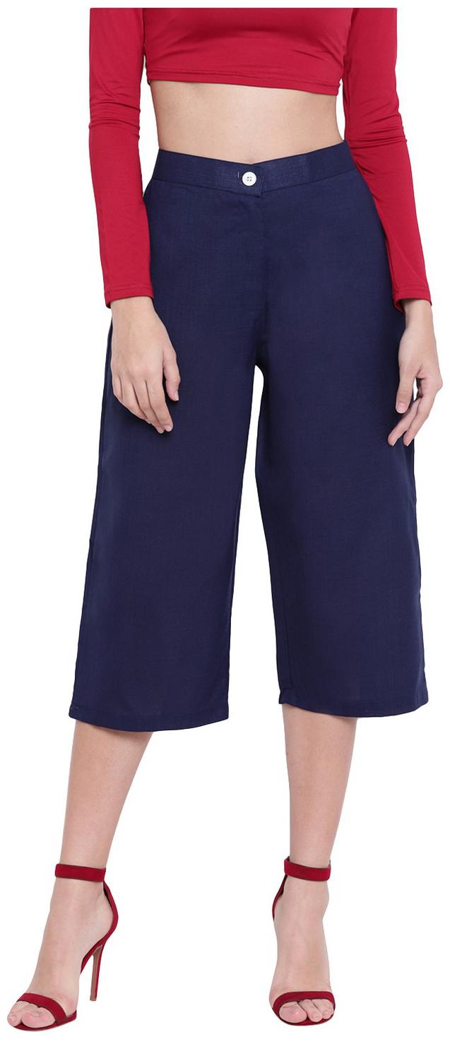 

RIVI Women Blue Flared fit Regular trousers